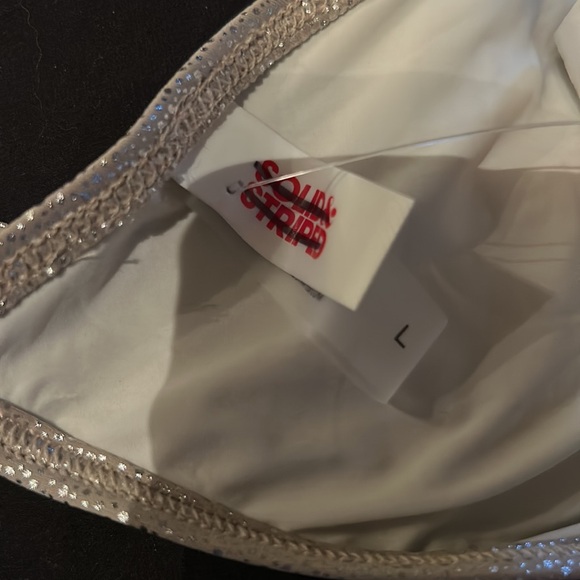 NWOT FP x SOLID & STRIPED lulu metallic speckled swim top size large - Picture 8 of 10